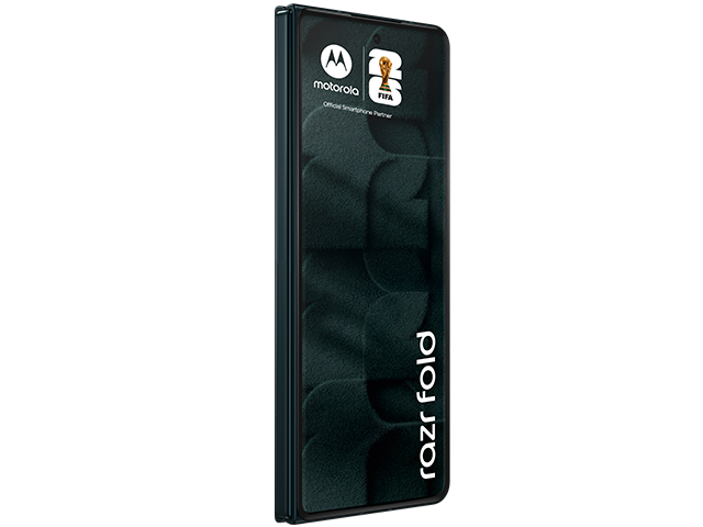 motorola razr fold FIFA Edition vorne seitlich zugeklappt