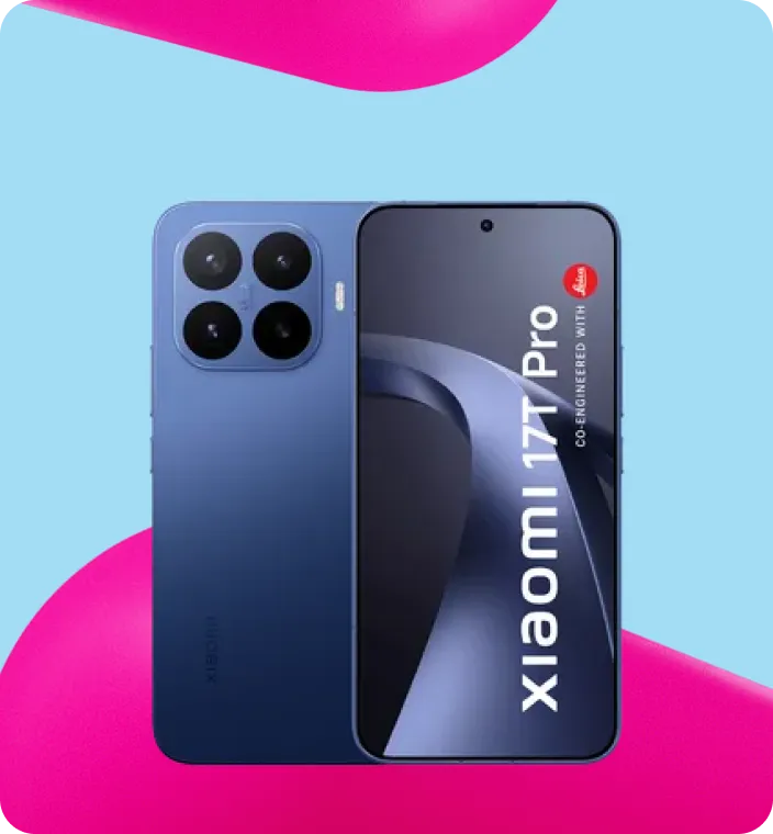 Xiaomi 17T Pro in Deep Blue, Vorder- und Rückansicht
