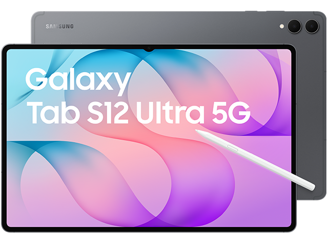 Samsung Galaxy Tab S12 Ultra 5G Vorne und Hinten mit Stift Gray