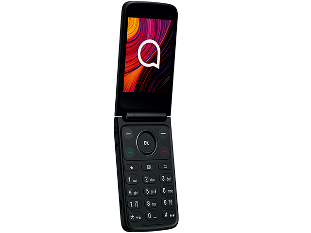 TCL onetouch 4043D schwarz aufgeklappt vorne