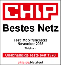 CHIP - Bestes Netz - Test Mobilfunknetze November 2025 - Telekom