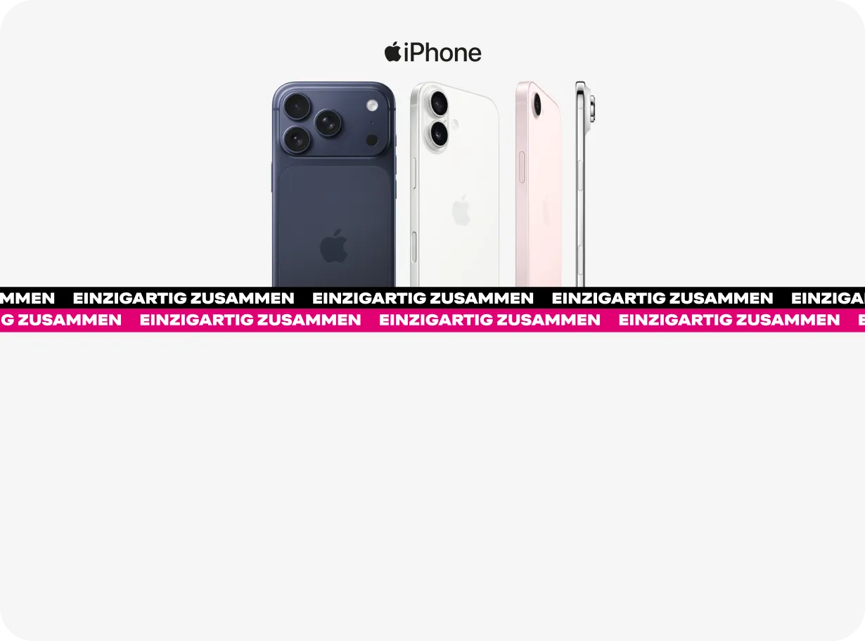 Rückansicht mehrerer iPhone in verschiedenen Farben nebeneinander.