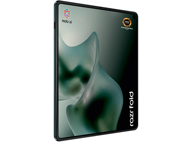 motorola razr fold blackened blue vorne seitlich