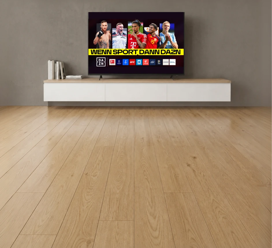 Diverse Sportarten und Wettbewerbe auf DAZN, mit dem Titel Wenn Sport, dann Dazn