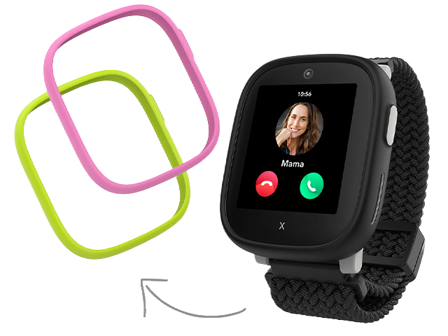 XPLORA Kids Watch X6Play eSim (2025) Darstellung Uhr und alternative Wechselrahmen