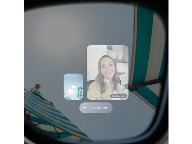 Meta Ray-Ban Display Grau Transitions® Ansicht innen Videoanruf
