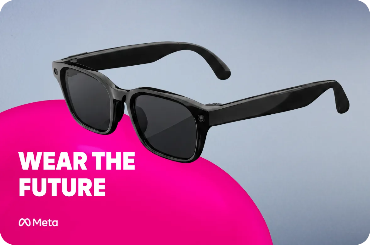 Ray-Ban Meta Brille in Schwarz matt mit dem Schriftzug Wear the future
