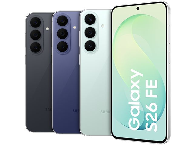 Samsung Galaxy S26 FE Alle Farben aufgereiht