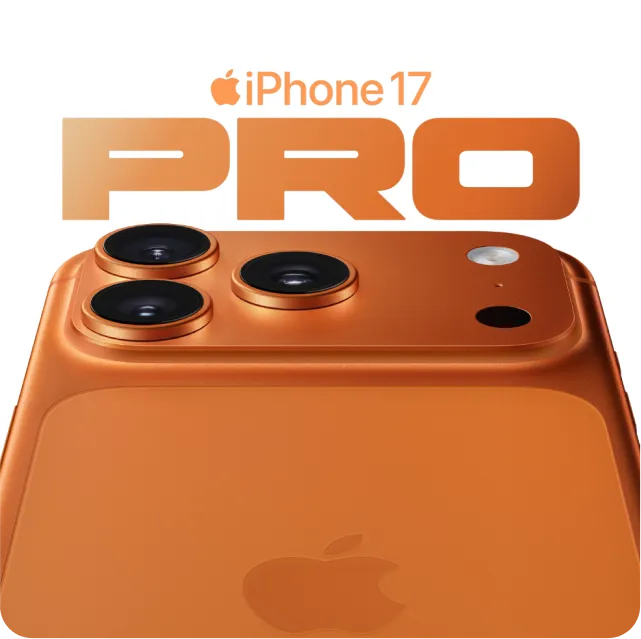 Apple iPhone 17 Pro in Cosmic Orange mit Pro-Schriftzug