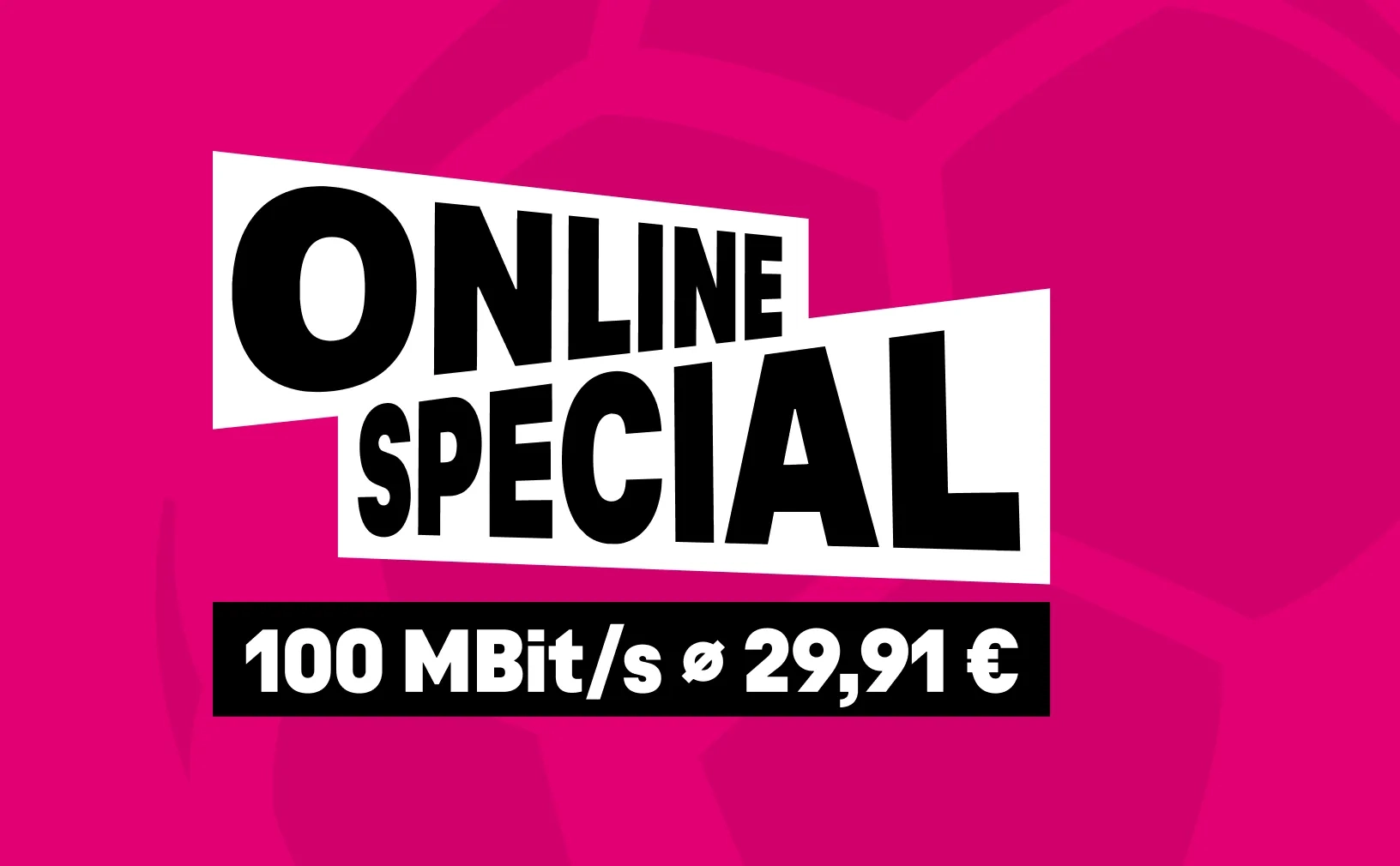 100 MBit/s für ø 29,91 €/Monat