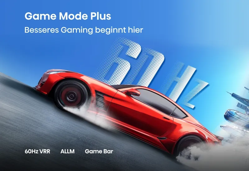 Game Mode Plus - Besseres Gaming beginnt hier - 60Hz VRR, ALLM und Game Bar