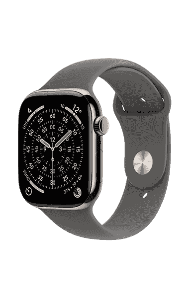 Apple Watch 11 GPS+Cell 46mm Titan Natural + Stone Grey Sport Band