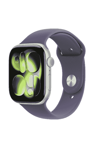Apple Watch 11 GPS+Cell 42mm Alum. Silver + Purple Fog Sport Band