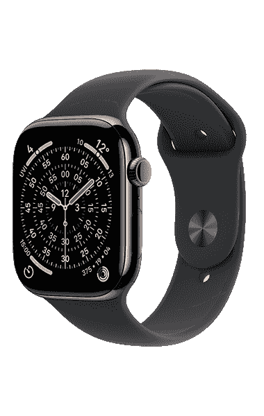 Apple Watch 11 GPS+Cell 42mm Titan Slate + Black Sport Band