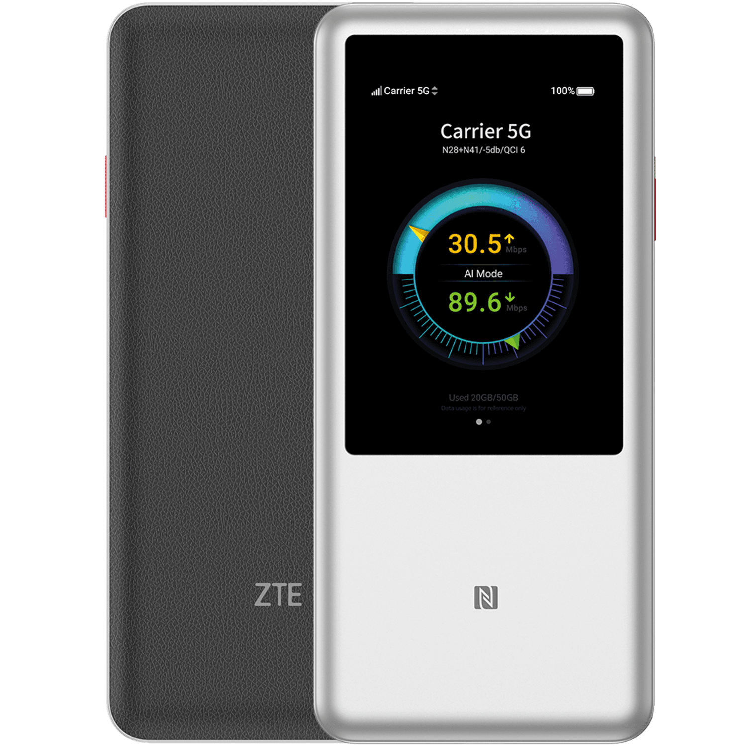 ZTE U60 HyperMobile 2 5G 8 GB Silber im Vertrag MagentaMobil Speedbox M